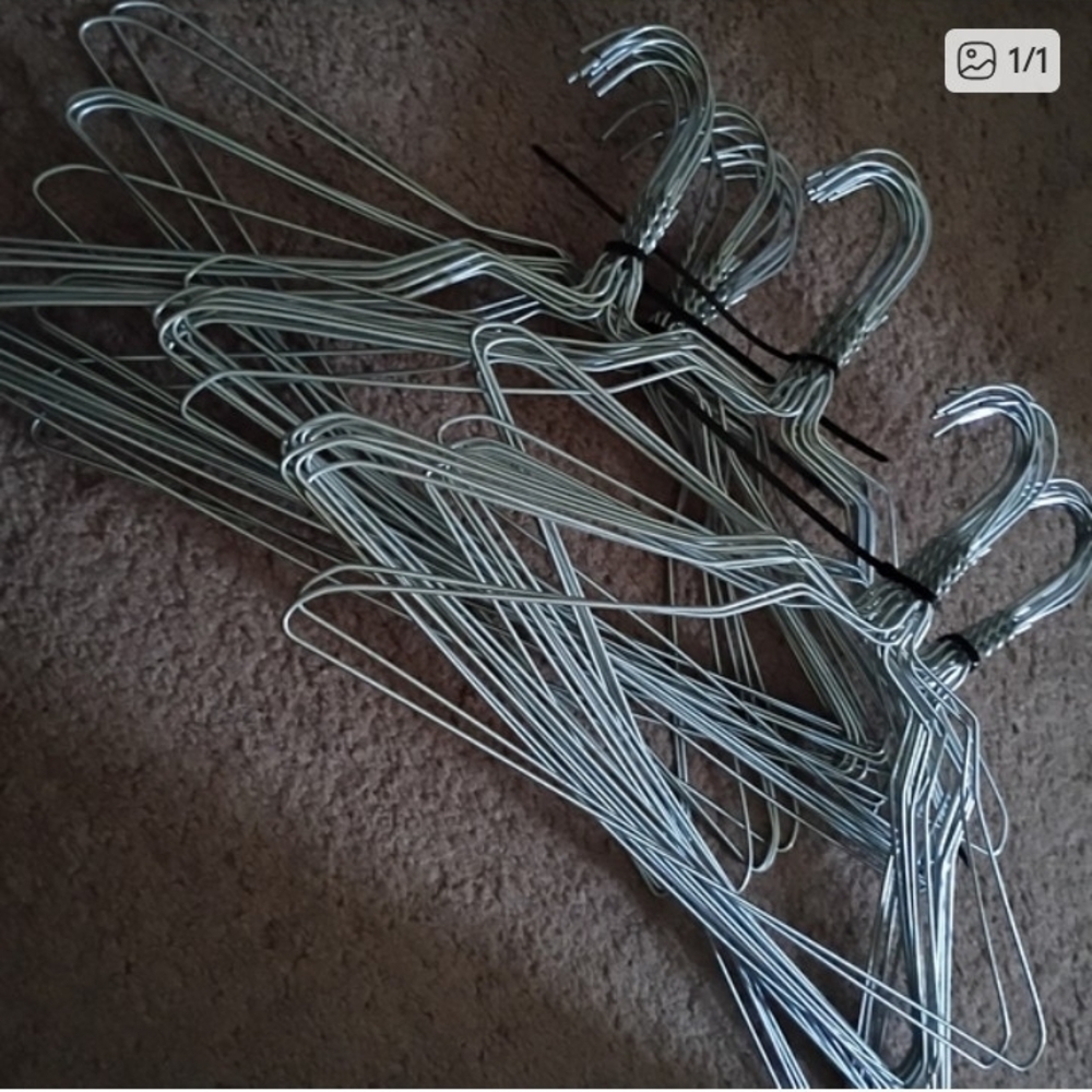 Set of Silver Wire Hangers